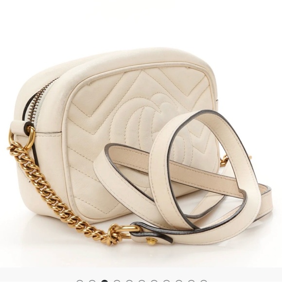 Gucci Beige Chevron Crossbody Bag - Picture 4 of 8